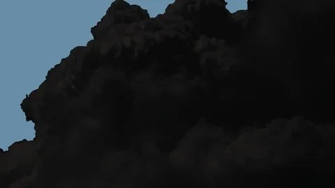 Alpha Channel Time Lapse Dark Fluffy Cumulus Clouds Video stock 109516760