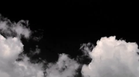 Alpha channel - time lapse fluffy cumulus clouds Video stock 8156889