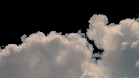 Alpha channel - time lapse fluffy cumulus clouds Vídeos de archivo 8635128