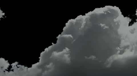 Alpha channel - time lapse fluffy cumulus clouds Stock Footage 10862383