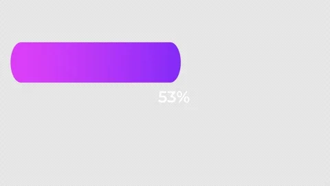 Alpha channel transparency progress bar with percentage counter loading from 0 Stock Footage 347733537