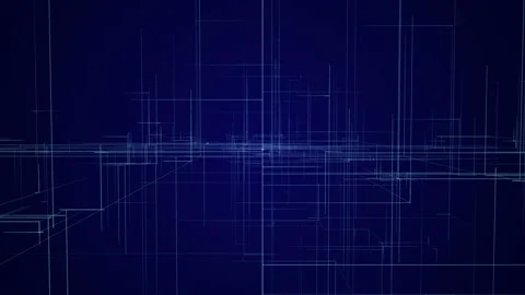 Alpha channel.Grid technological futuristic net cyberspace. Stock Footage 99684198