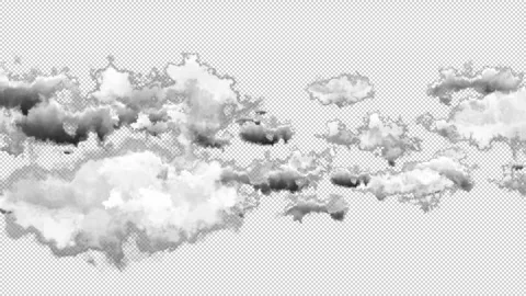 Alpha Clouds moving through the clouds Stock Footage 333877041