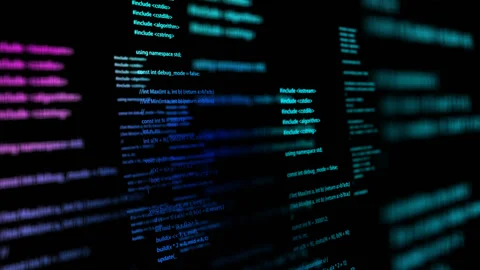 Alpha code screen scrolling Stock Footage 122414615