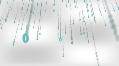 Alpha Computer binary digital cipher falling Stock Footage 153747786