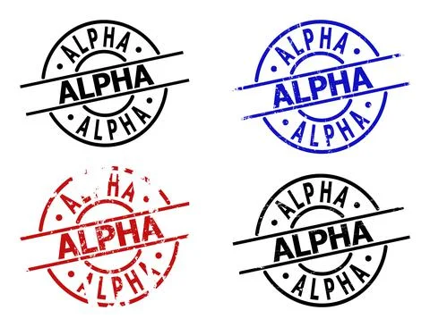 ALPHA Corroded Watermarks Stock Illustration