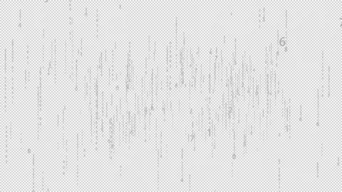 Alpha Digital rain information flow falling Stock Footage 141310596