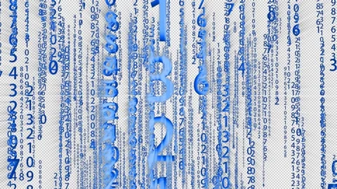 Alpha The digital rain of the matrix 1 Stock Footage 140100763