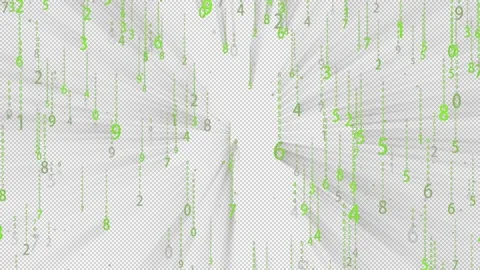 Alpha The digital rain of the matrix 2 Stock Footage 140099630