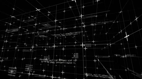 Alpha Futuristic technological abstract grid background with code text. Stock Footage 67186034