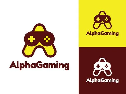 Alpha Gaming Logo Design Stock Illustration