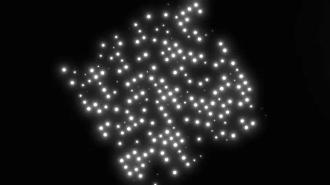 Alpha grayscale rotating lights strobo flashing panel 4k vj looping background Stock Footage 168434386