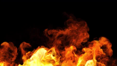 Alpha The ground was ablaze with fire Stock Footage 132100086