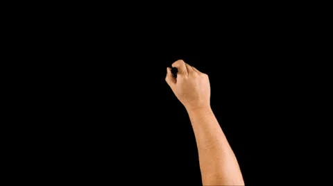 Alpha Hand With Whiteboard Marker Stock Footage 23133252