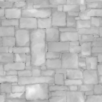 Alpha heightmap of irregular stone wall material for seamless texture Illustrazione stock