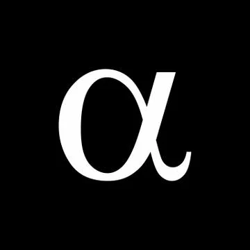 Alpha icon illustration Stock Illustration