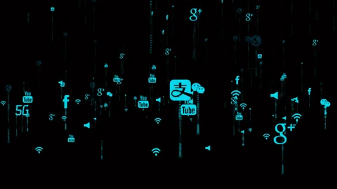 Alpha Internet digital information flow Stock Footage 126511748