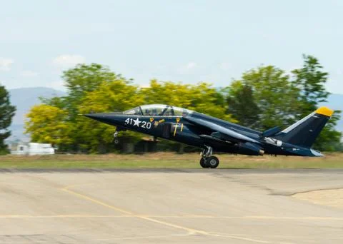 Alpha jet taking off from the runway Stock-Fotos
