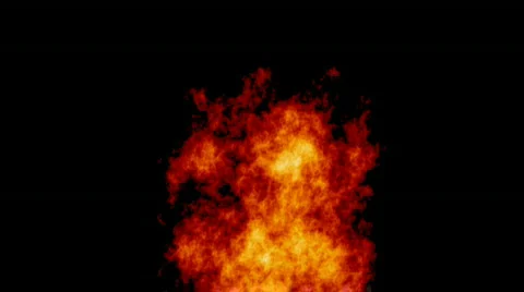 Alpha layer 2 clips fire and smoke Stock Footage 97766