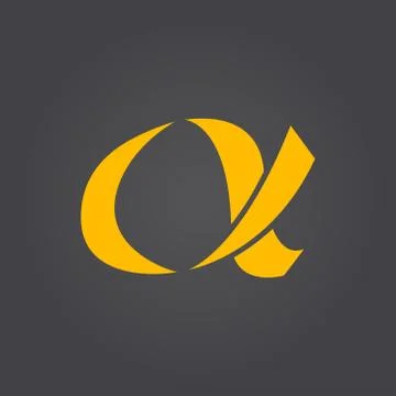 Alpha letter logo Stock Illustration