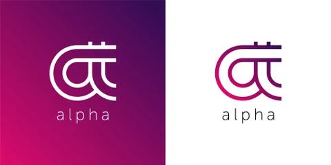 Alpha letter stylized vector, Letter of the alphabet, Vector illustration Eps 스톡 일러스트