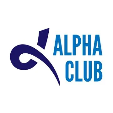 Alpha letter symbol Illustrazione stock