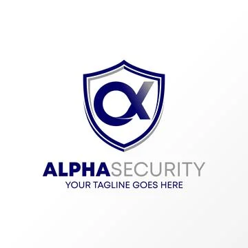 Alpha logo illustration vector. Security design abstract concept. Stock Illustration