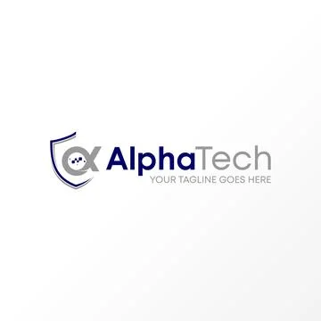 Alpha logo vector. Security design abstract concept. Stock Illustration
