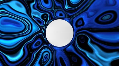 Alpha Material Blue Iron Liquid Center Transition Stock Footage 240089237