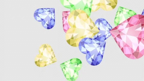 Alpha Material Diamond Transition CG Stock Footage 240090108