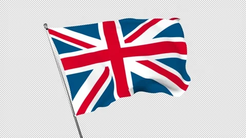 Alpha Material National Flag Great Britain Stock Footage 239705766
