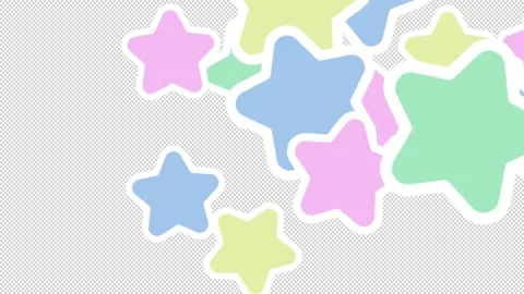 Alpha Material Star Transition CG Stock Footage 240090110