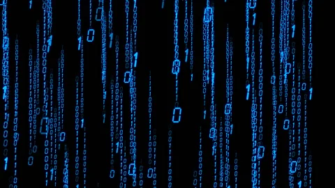 Alpha Matrix binary Stock Footage 125367079