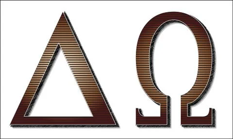 Alpha omega letters Illustrazione stock