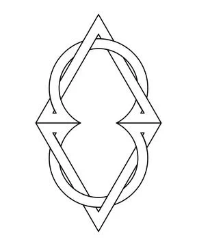 Alpha omega on white background for tattoo symbol religion icon logo. Stock Illustration