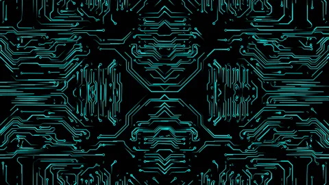 Alpha processor IC background Stock Footage 125367264