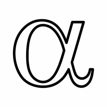 Alpha sign illustration Stock Illustration