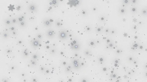 Alpha Snowflake particles falling freely in winter Stock Footage 316025597
