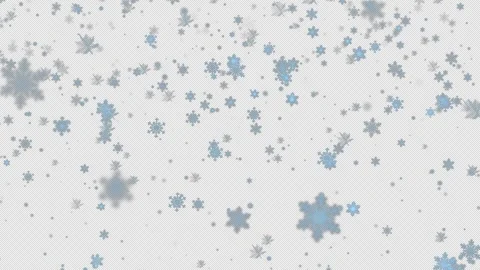 Alpha Snowflakes and ice crystals falling Stock Footage 257781672