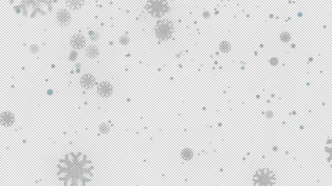 Alpha Snowflakes falling special effects Stock Footage 288172484
