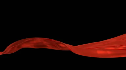 Alpha Streamers fluttering and flowing Stock Footage 123031382
