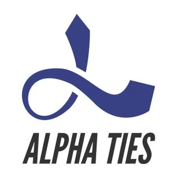 Alpha stylized as tie Illustrazione stock