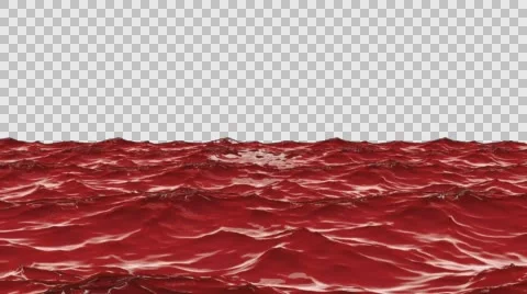 Alpha transparent background 3d red sea ... | Stock Video | Pond5