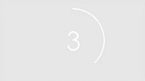 Alpha Transparent countdown overlay timer for a workout or gym video Video stock 270217551