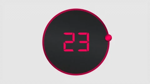 Alpha Transparent countdown overlay timer for a workout or gym video Video stock 270890716