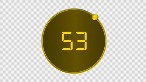 Alpha Transparent countdown overlay timer for a workout or gym video Video stock 272753346