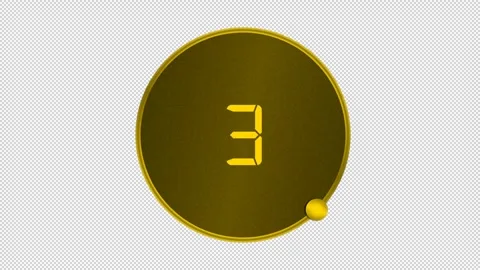 Alpha Transparent countdown overlay timer for a workout or gym video Video stock 272904180