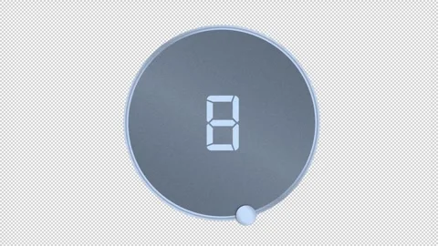 Alpha Transparent countdown overlay timer for a workout or gym video Video stock 273679152