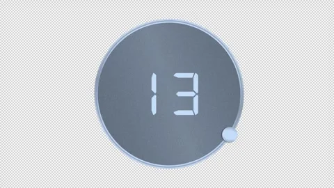 Alpha Transparent countdown overlay timer for a workout or gym video Video stock 273680093