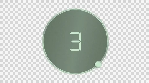 Alpha Transparent countdown overlay timer for a workout or gym video Video stock 273971181